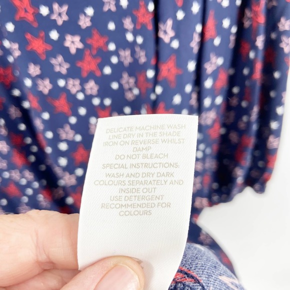 Boden Women's Blue Vanessa Star Print Dress Size US 8R - Picture 11 of 11